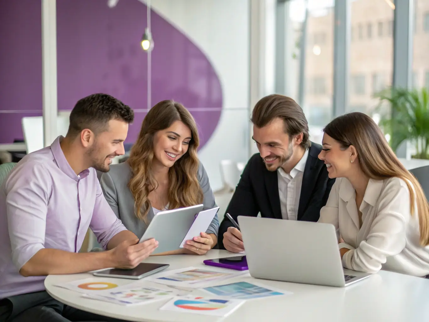 A diverse team collaborating on a tech project, showcasing the importance of teamwork and communication in tech careers.
